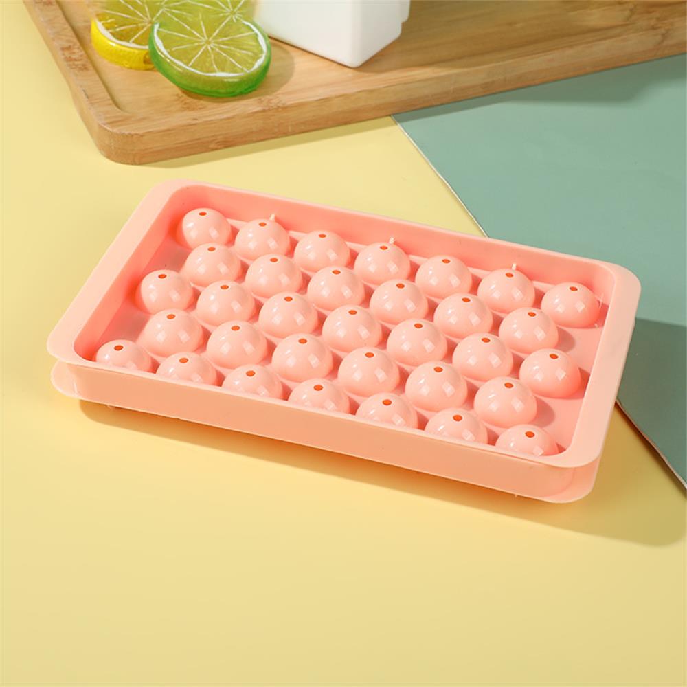 3D Round Ice Cube Tray With Lid Ice Ball Creative Homemade Ice Compartment Ice Cube Model 33 Compartment Ice Ball Box Ice Cream