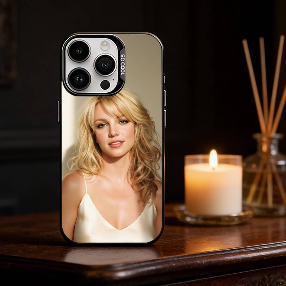 B-Britney SINGER S-Spears  Phone Case Color Silver Shell For IPhone 17 16 15 14 13 12 11 Pro Max Plus