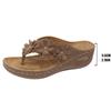Large-Size Wedge Floral Thong Slippers – Summer New Fashionable Toe-Post Slide Casual Sandals for Women