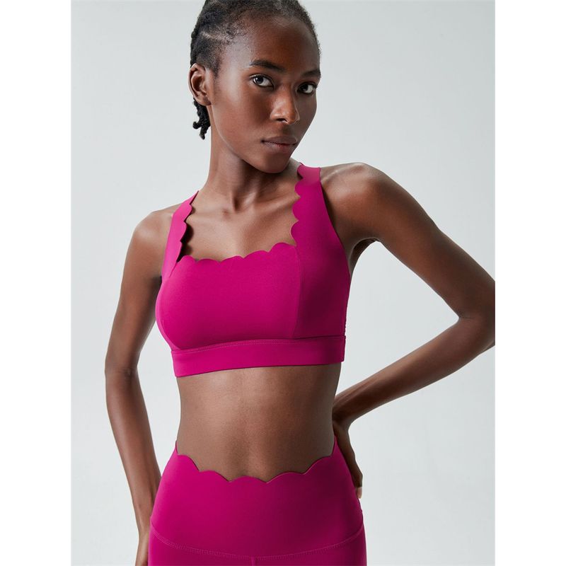 Lace Liquid Glue Small Wave Sports Intimates Women's Bubble Wrap Plus Size Workout Yoga Bra Quick-Drying Running Vest Elastic