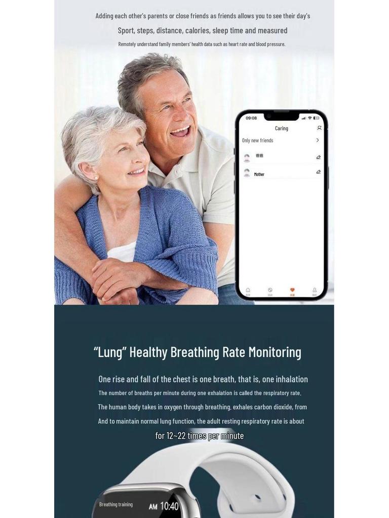 2025 M9 Non-Invasive Health Bracelet: Tracks Blood Glucose, Blood Pressure, Uric Acid, Heart Rate, Blood Oxygen, and Sleep for Seniors