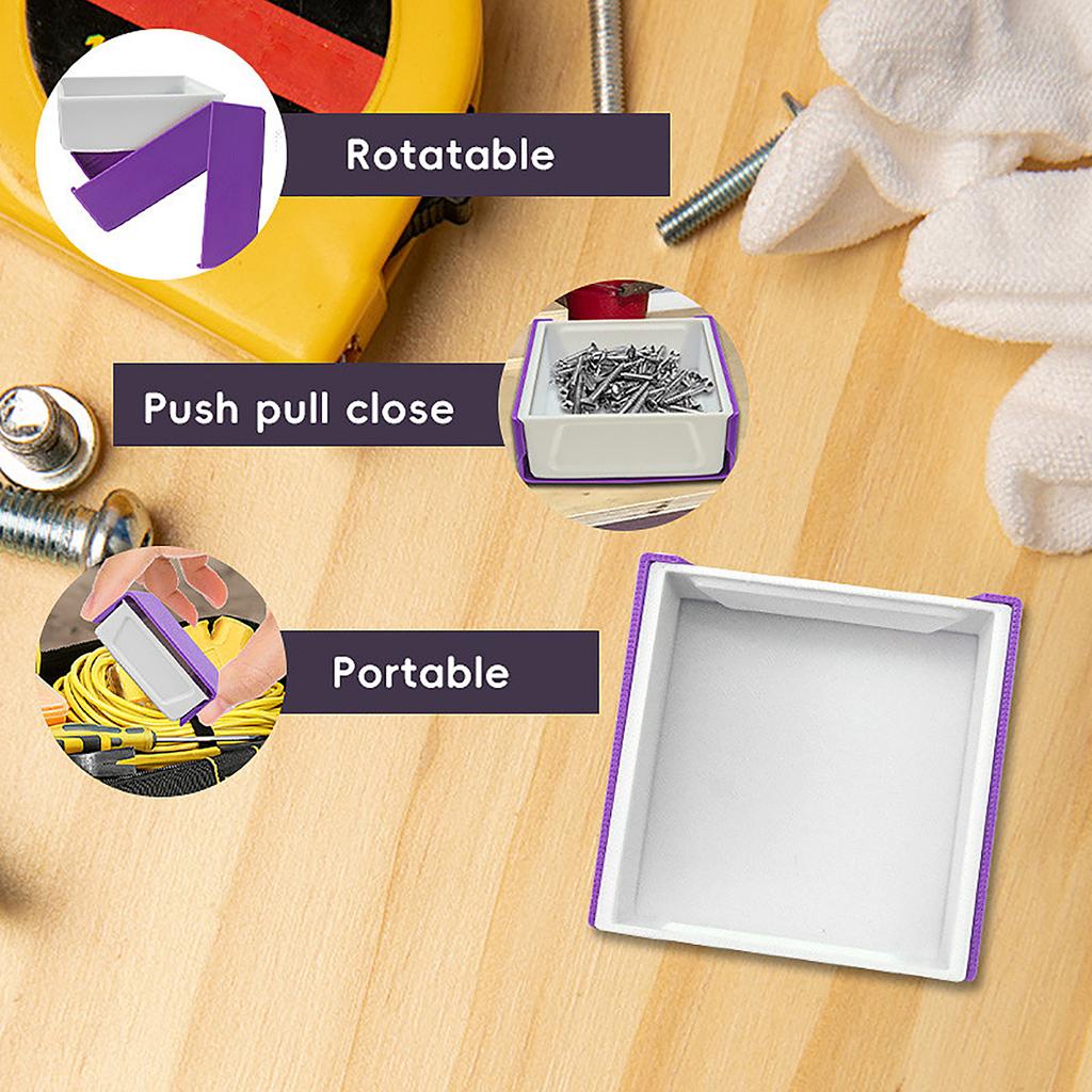 Parts Storage Box With Lid Plastic Organizer Container For Screws Bolts Hardware Tools