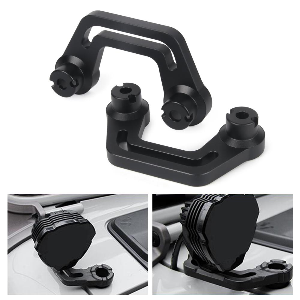 Aluminum 2PCS Light Mounting Brackets for 2018-2022 Jeep Wrangler JL/JLU 2020 2021 2022 Gladiator JT A-Pillar Windshield