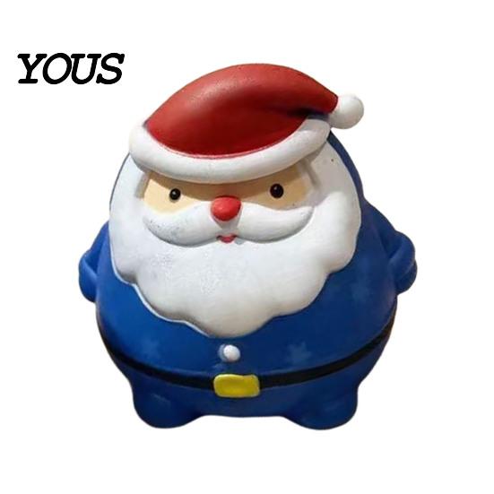 Portable Stress Balls Christmas Squeeze Toy, Santa Claus Shape Soft TPR Relief Sensory Fidget Relaxation for Adults Durable Novelty Hand Kneading Toy