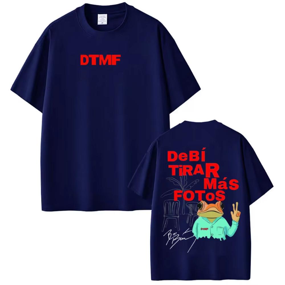 Rapper Bad Bunny Tour Album Print TShirts Men Women Fashion T-shirt Short Sleeve Aesthetic Trend T-shirt