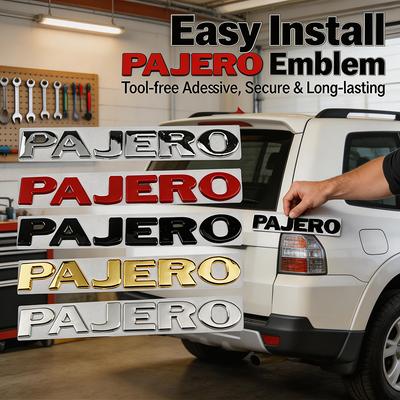 Lettere Metalliche PAJERO Parole Logo Distintivo Emblema Decalcomanie Adesivo Per PAJERO Styling Decorazione Accessori Auto