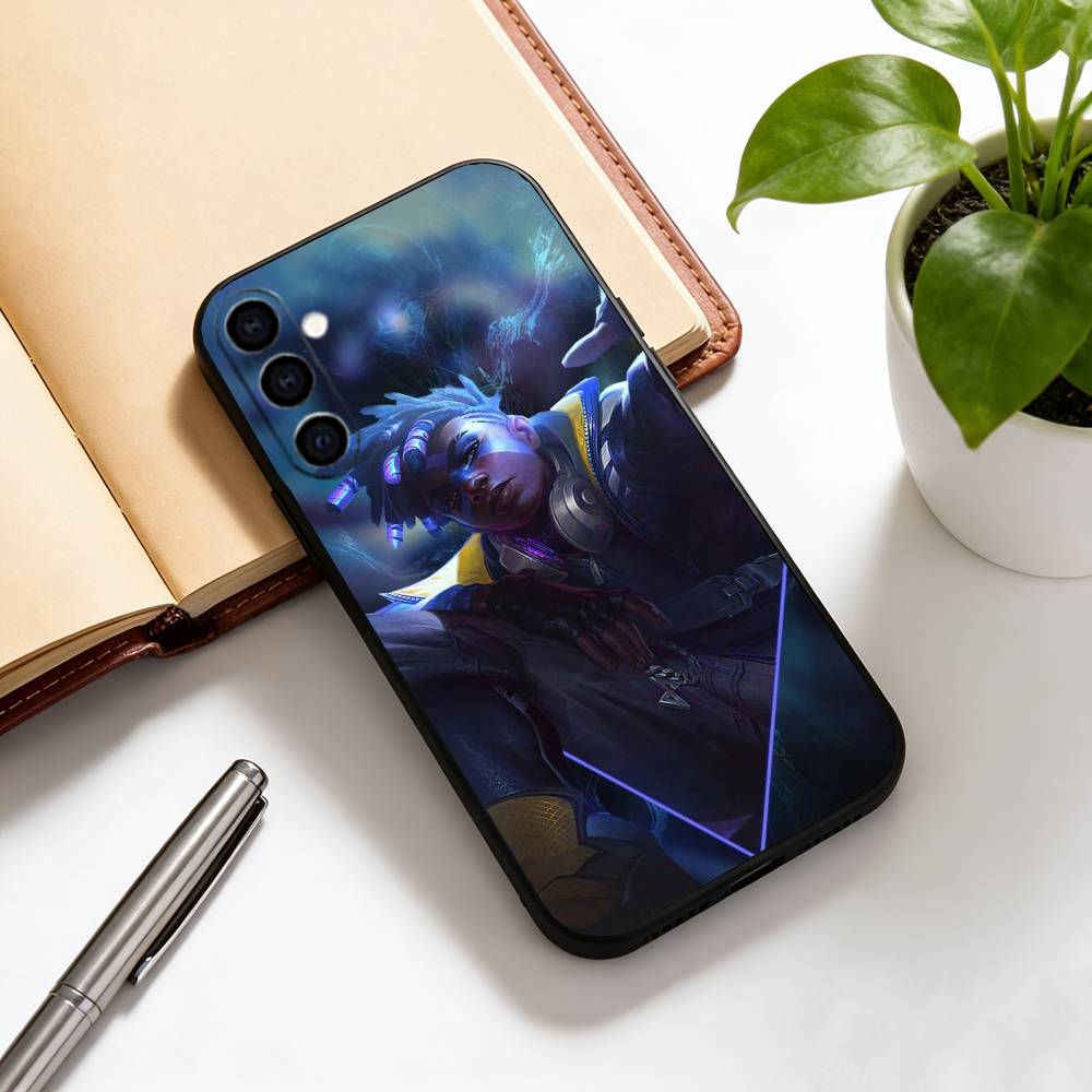 

Time Assassin Ekko Phone Case Black Silicone Soft For Samsung Galaxy A73,A72,A71,A70,A53,A52,A51 Samsung a50 30s 50s
