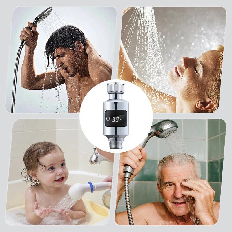 LED Digitales Dusch-Pyrometer Haushalts-Wassertemperatur-Anzeige Monitor Intelligenter Sensor Badezimmer Dusche Badewanne Wasserhahn Zubehör