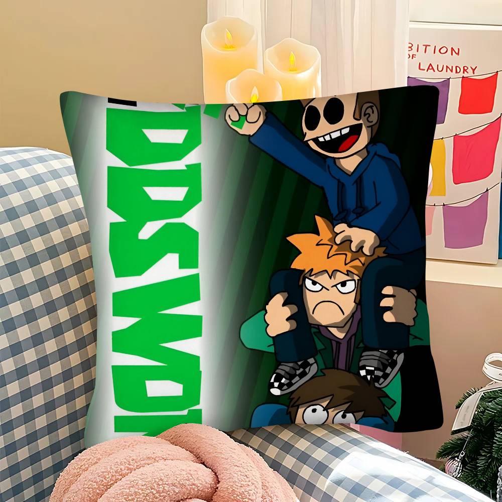 pc Cartoon Cute EEddsworlds Pillow Case Fashion Square Pillowcase Bedroom Sofa Room Ins Decoration Leisure