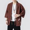 Tsuruembroidery Kimono Harajuku Japanese Style Plus Size Men's Samurai Costume Yukata Asian Clothing Cardigan Jacket
