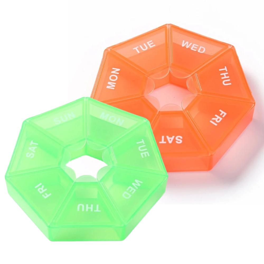 New Hot Mini Portable Travel Weekly 7 Grids Pill Case Box Organizer Tablet Holder Storage Container for Vitamin Medicine FishOil