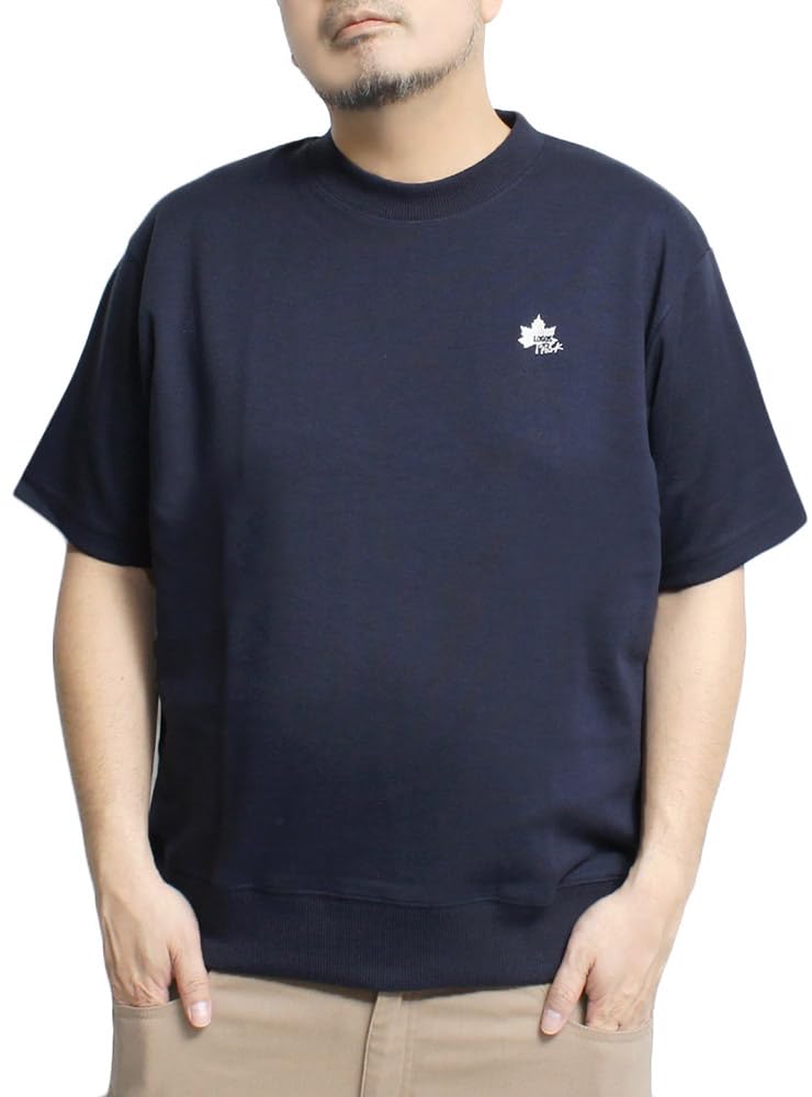 Logos Park Men's Short Sleeve Sweatshirt, Cardboard Material, Crew Neck, Size 4L, Navy (67)
