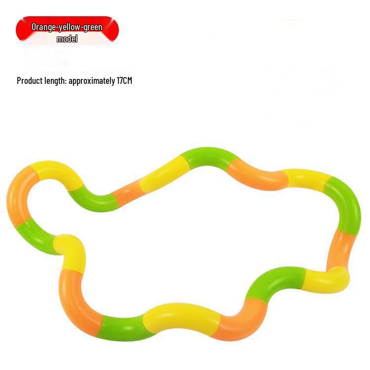 Seven-color Twisty Toy: Stress-relief, Finger Exercise, Relaxation, and Concentration Tool for Kids and Babies.