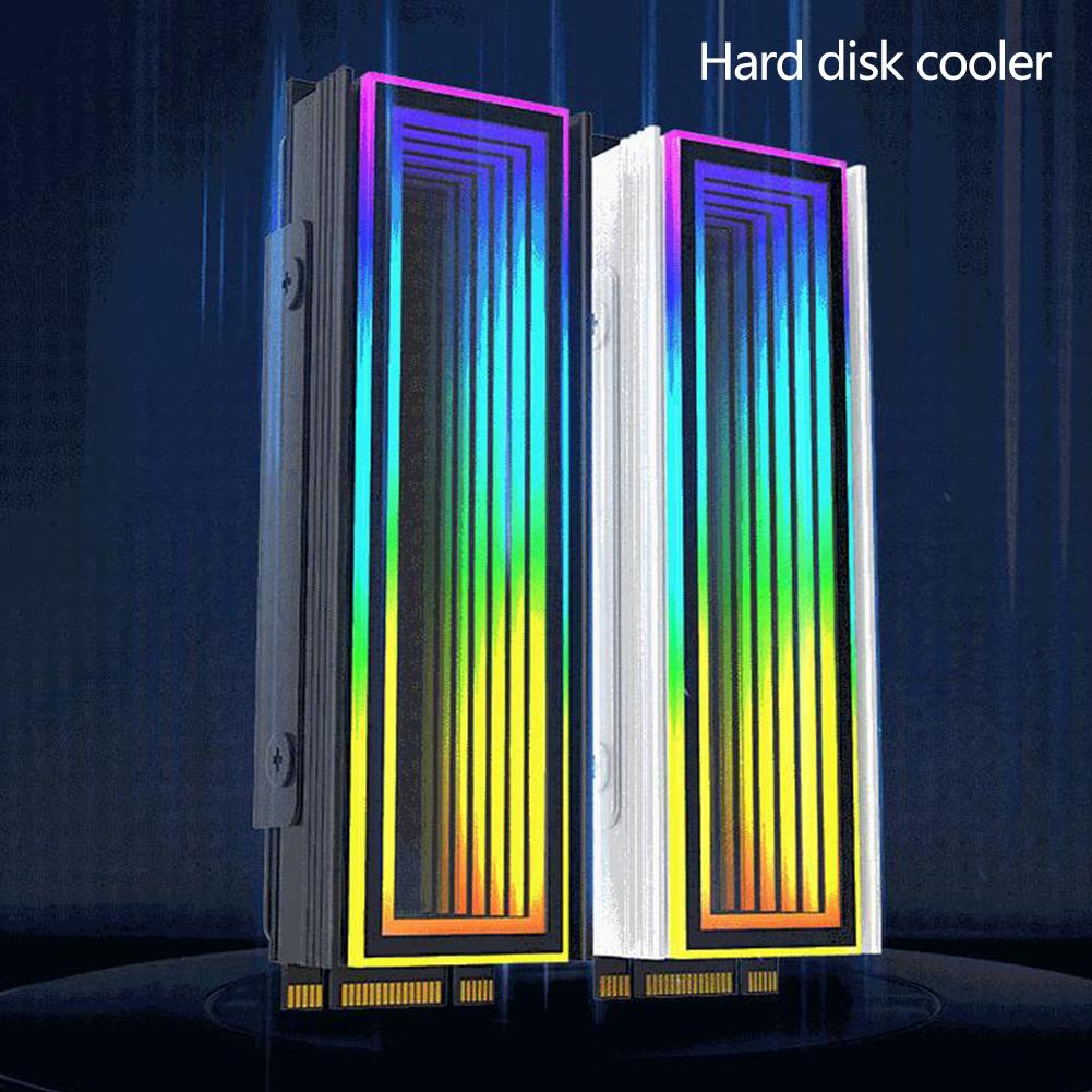 ARGB AURA Plug Sync Computer SSD M2 Radiator Aluminum PC RGB M.2 Nvme Cooler Heatsink Solid State Drive Heat Sink Cooler