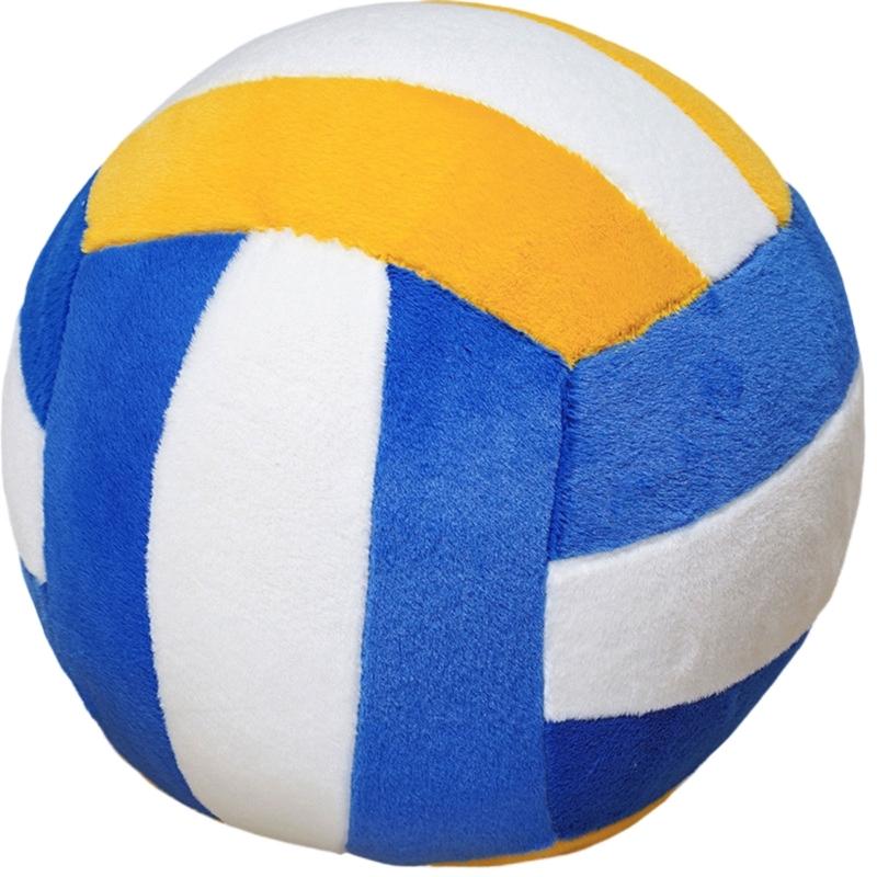 Seat Cushion Soft Furry Fabric Sports Throw Pillow Realistic Volleyball Shape Stuffed Cushion For Work Home Relaxation