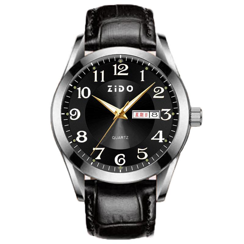 High-End Fashion Men S Watch Light Luxury Versatile Automatic Quartz Luminous Old Man S Watch Big Number naked watch