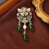 Vintage Medieval Owl Brooch Medieval Vintage Fringed Lion Pin Accessory Corsage