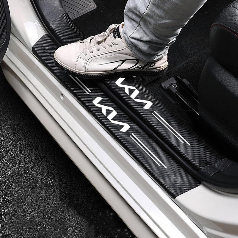 AADV1 Car Sill Protector Decoration Sticker model Welcome Pedal Protection Strip For KIA RIO 2 3 4 5 Xline x line Car Accessories