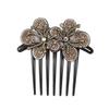 Molans Flower Crystal Hairclips Fashion Hair Maker Bun Hair Combs Plastic Shiny Hairpins for Women Hair Accessories