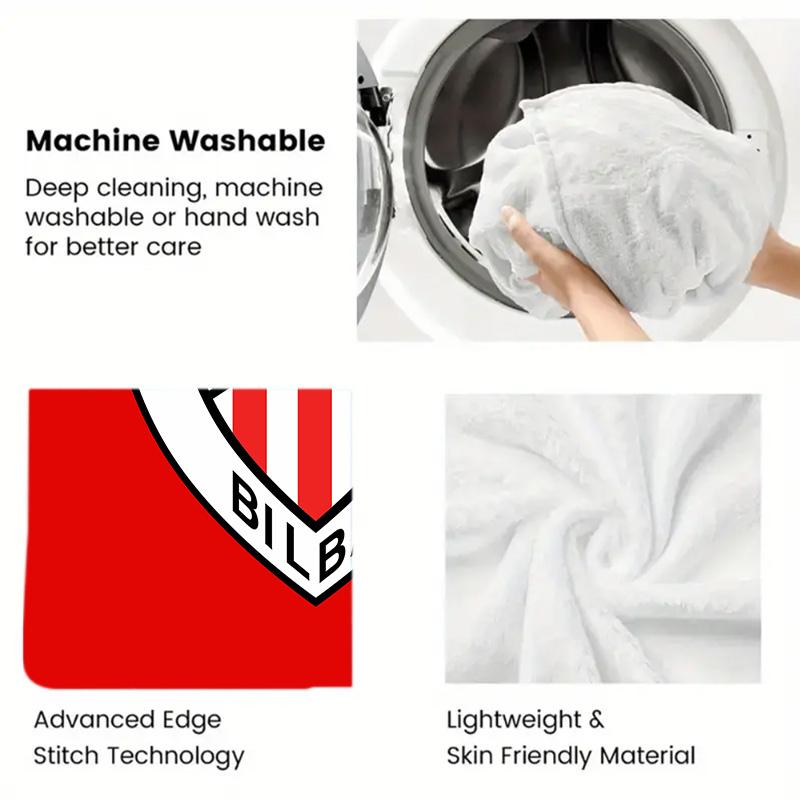 Athletic Club Pattern Flannel Blanket High quality All Seasons Warmth and Comfort Perfect for Christmas Gifts.