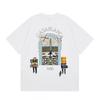 2026 Casablanca Print Loose Fit Cotton T-Shirt Men Youth Casual Wear