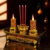 LED Retro Chinese Buddha Light Chinese Style Buddhist Supply Lamp for Meditation Temple Worship