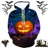 3D Print Halloween Bat Hoodie For Men Women Pumpkin Skull Pattern Long Sleeves Casual Sweatshirt Harajuku Loose Pullover Hoodies