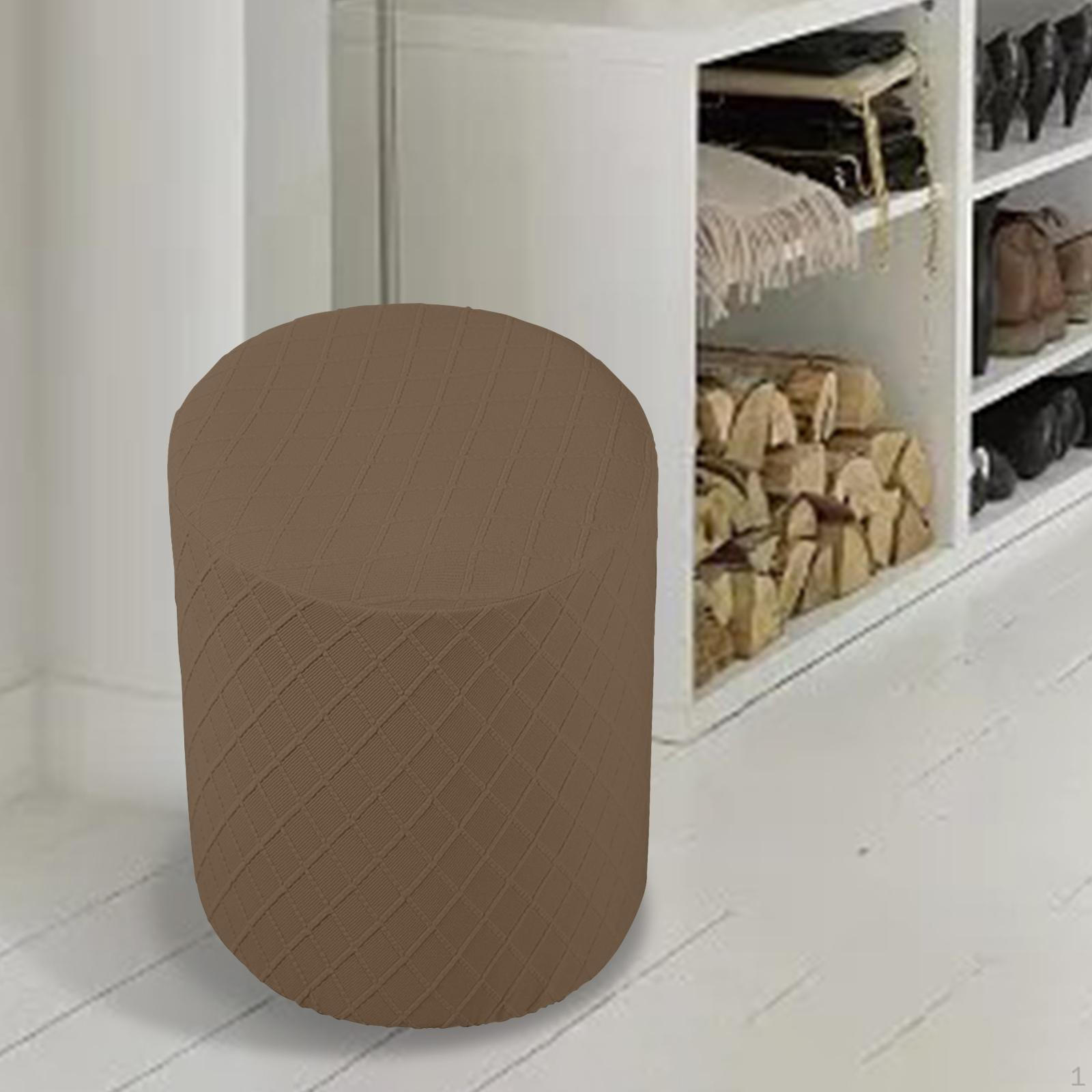 

Круглые эластичные чехлы для пуфиков. Подставка для ног. Чехлы для диванов. Чехлы на табуреты для ног. Белые.