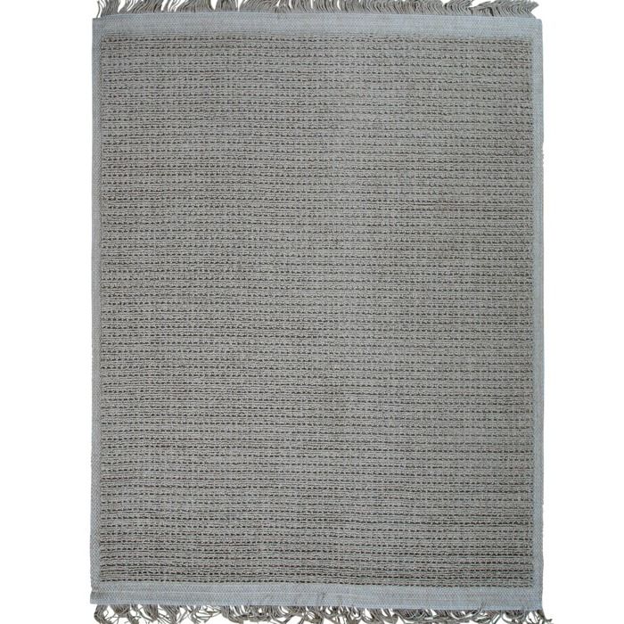 Tapis en jute artisanal à franges beige naturel 160x230
