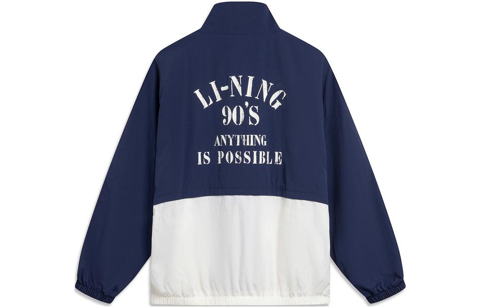 Li Ning Lotus Leaf Trench Coat Unisex Dark Ship Blue AFDU701-2