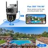 Dual Lens 4G IP Camera 8MP 4K Waterptoof Outdoor Surveillance Monitor Smart Home Night Vision V380 Pro CCTV Security Protection
