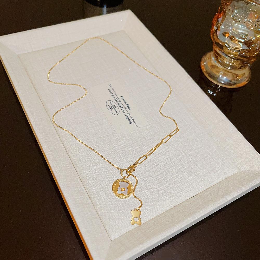 Elegant Titanium Steel Necklace: Chic, Durable, Non-Fading Design for Women