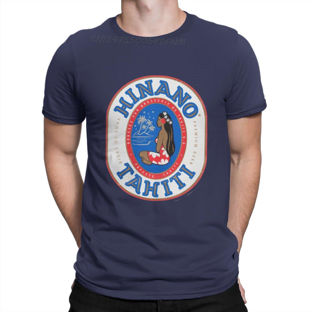 Hinano Tahiti Пляжная Повседневная Новейшая Футболка для Мужчин Пляжные Футболки из Чистого Хлопка Футболки Индивидуальные Рождественские Подарки Топы M