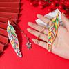Leaf Shape Bookmark Enamel Design Page Pagination Mark Luxury Book Page Marker  Students
