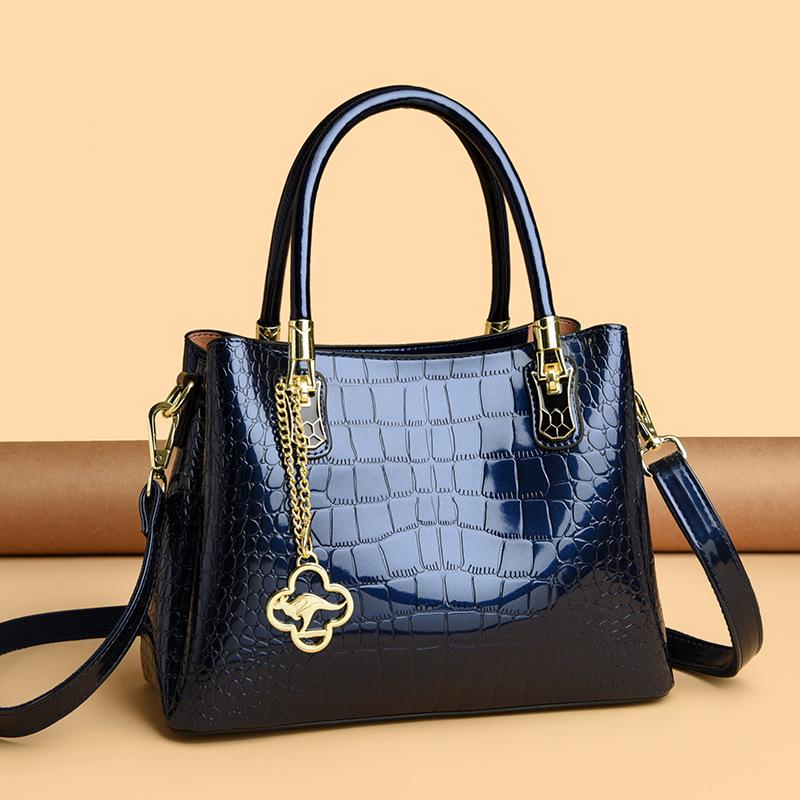 Retro Women's Bag Single-shoulder Crossbody Bag Patent Leather Shiny Women's Handbag