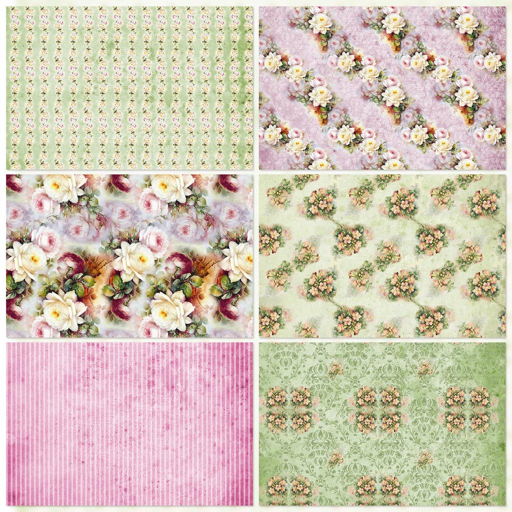 DIY12 Sheets/package Diy Photo Album Scrapbook Notebook Card Background Paper Pattern Paper Small Broken Pattern Material Paper