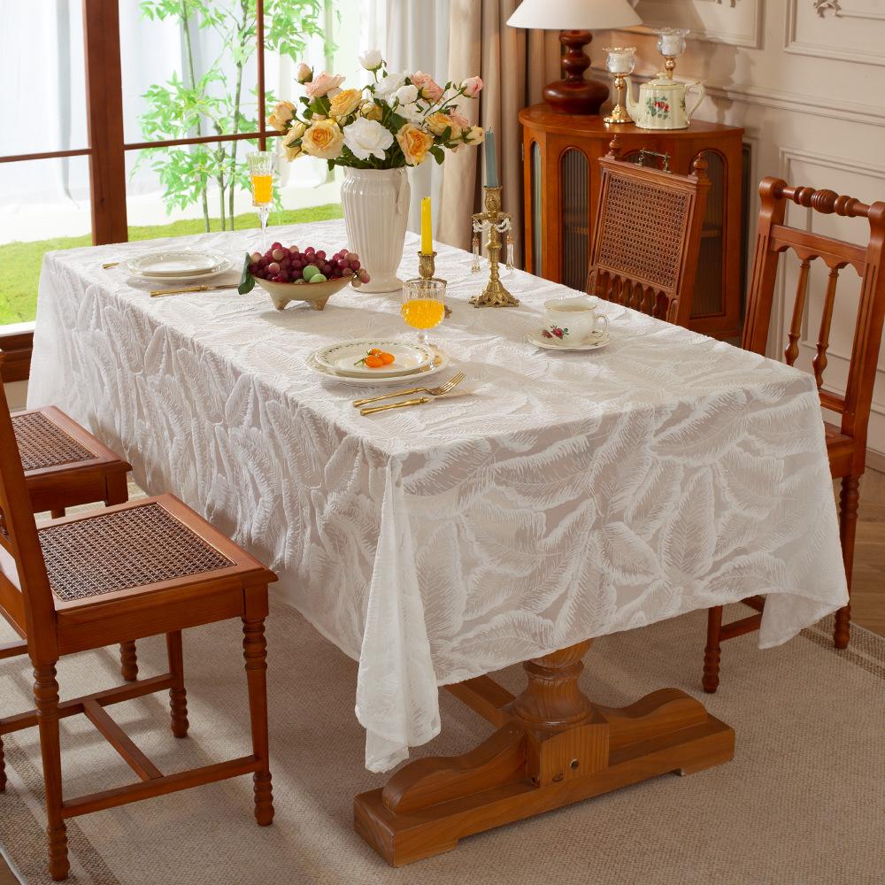 Yingchuang French Lace Tablecloth Relief Pattern Decoration Tv Cabinet Cover Cloth Restaurant B & B Hotel Fringed Table