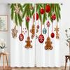 2pcs,2D plane printing Curtains Roller Blinds Christmas Decorations Hanging Winter Holiday (2) Versatile Durable Polyester