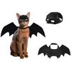 Yousheng Halloween Cat Costume Bat Mask And Wings Set Creative Pet Clothes Interactive Holiday Outfit for Small Dogs Cats