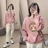 Women's Fashion Cartoon Print Sweatshirt Casual Crew Neck Long Sleeve Pullover Top