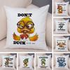 Playful Animal Figure Pillowcase Double Print Amusing Pet Graphic Cushion Cover Soft Plush Charming Critter Style Pillowcase