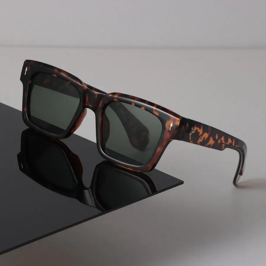 

Designer Square Sunglasses Women Men Retro Black Sun Glasses Luxury Personality Eyewear Mirror Lens Stylish Brand Other