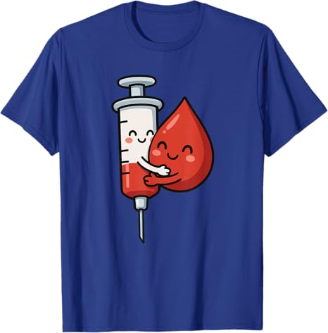 Kawaii Phlebotomist Krankenschwester Humor Blutentnahme Süße Spritze T-Shirt Mädchen Mode Lustig Blutspender Labor Witz Tee Y2k Kunst Pädiatrisch