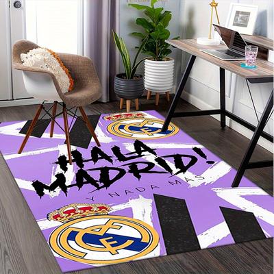 1pc Real Madrid,Football Club,Sports Team Office Carpet Soft Polyester Entrance Carpet Washable Non
