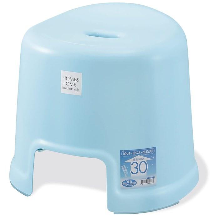 Lis Bathroom Stool 30cm Blue H&H "Mold-Proof Finish