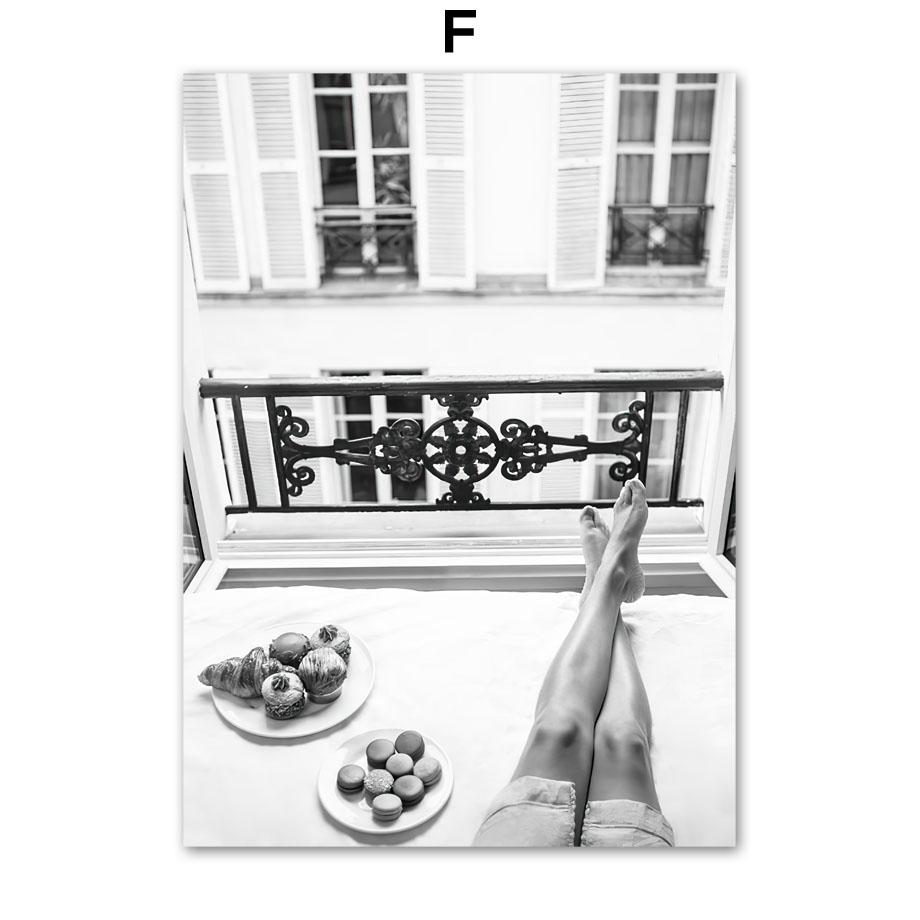 Paris Mode Mädchen Buch Lippe Tür Wandkunst Malerei Schwarzweiß Vintage Poster Bilder Für Wohnzimmer Dekor Leinwanddrucke