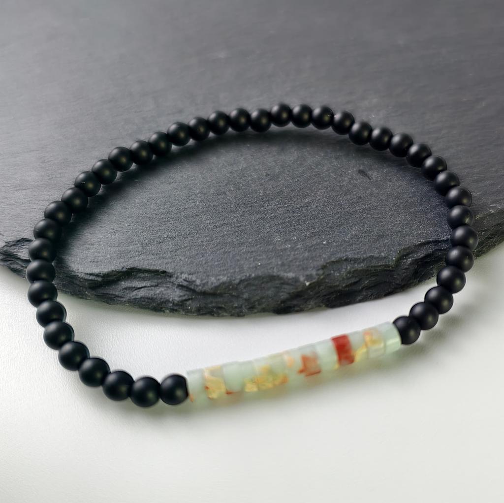 Minimalist 4mm Bead Bracelet Unisex Emperor Onyx Small Stone Braclet Meditation Yoga Strand Braslet Couple Brazalete Pulsera