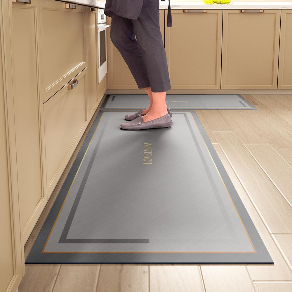 Kitchen Floor Mat Bedroom Living Room Long Bedside Hallway Hallway Soft Washable Carpet Non-slip Bathroom Entrance Doormat Tapis