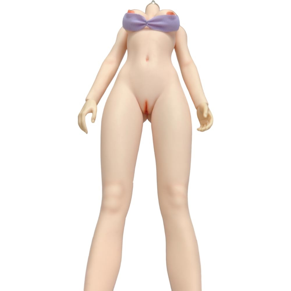 AIEK Scale Figure Super Flexible Seamless Body with Breast Female Body Makeup No Pubic Compatible with S34A TBLeague 1/6 Modification, Body, + 2-Hole