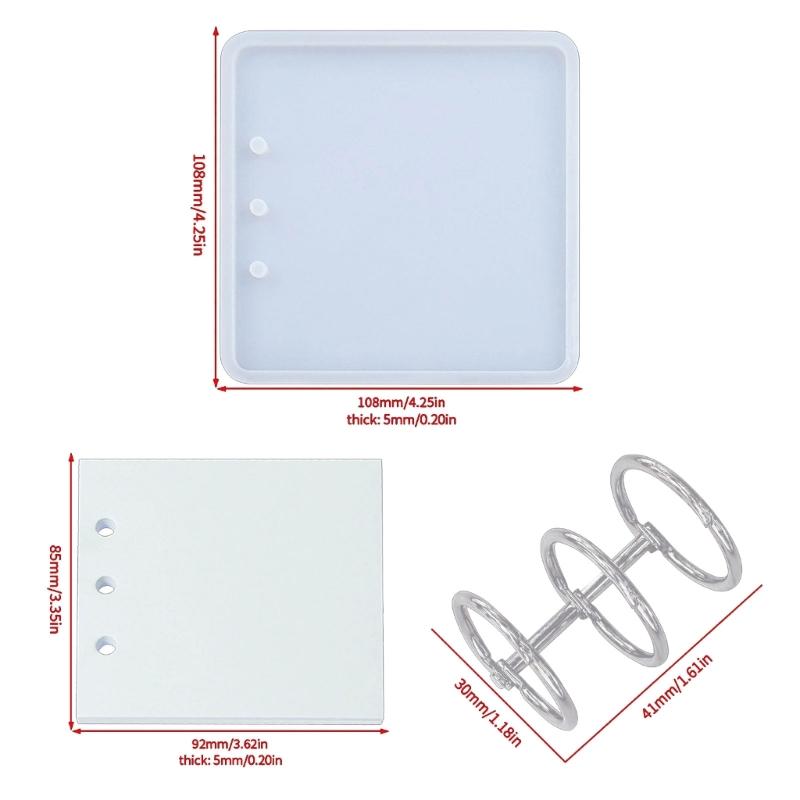 Unique and Personalized Silicone Mold for Creating DIY Crystal Dropping Notebook Covers Versatile Square Resin Moulds